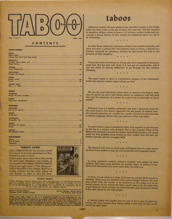 Taboo - 1950-06